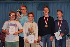 Vereinsmeister männliche Jugend: 5. Marius Jagusch, 1. Robert Richter, 4. Luis Jagusch, 3. Nicolas Barnickel, 2. Matteo Barnickel